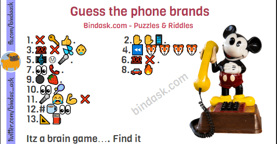 Guess the phone brands puzzle