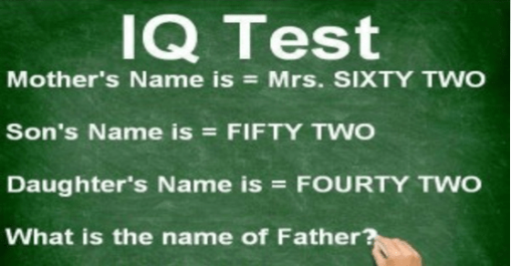 IQ Test : What is the name of the father
