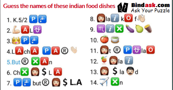 Guess the names of these indian food dishes…