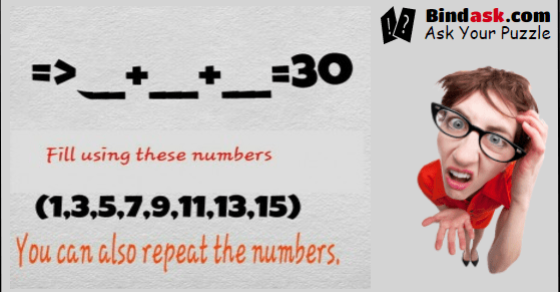 Fill using these numbers. You can also repeat the number