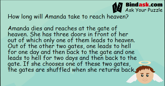 How long will Amanda take to reach heaven?