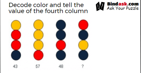 Decode color and tell the value of the fourth column
