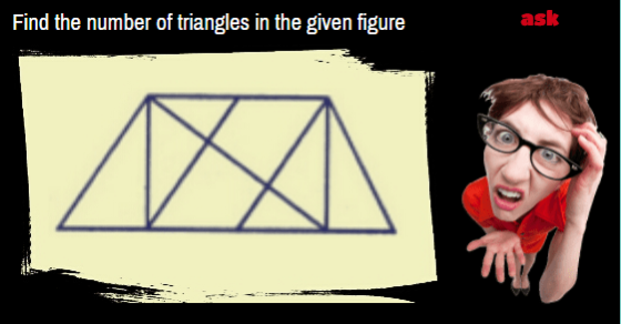 Find the number of triangles in the given figure
