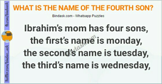 What is the name of forth son?