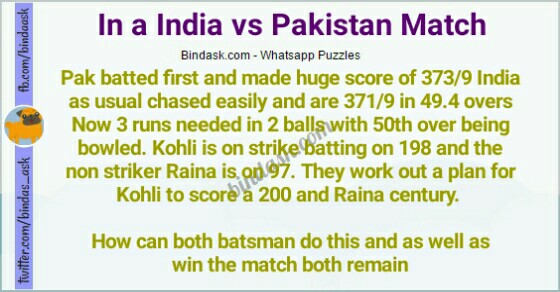 In a India vs Pakistan Match