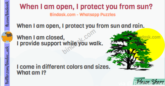 When I am open, I protect you from sun and rain?