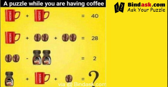 A puzzle while you are having coffee