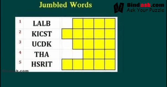 Correct These Jumbled Words